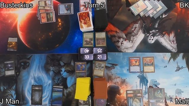 Commander Game - Ur Dragon, Edgar Markov, Sliver Overlord, Ivy - EDH Format смотреть онлайн