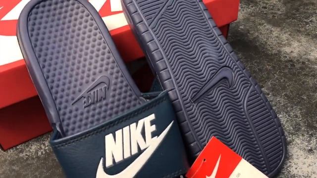 Сланцы/шлепки Nike(темно-синие) смотреть онлайн