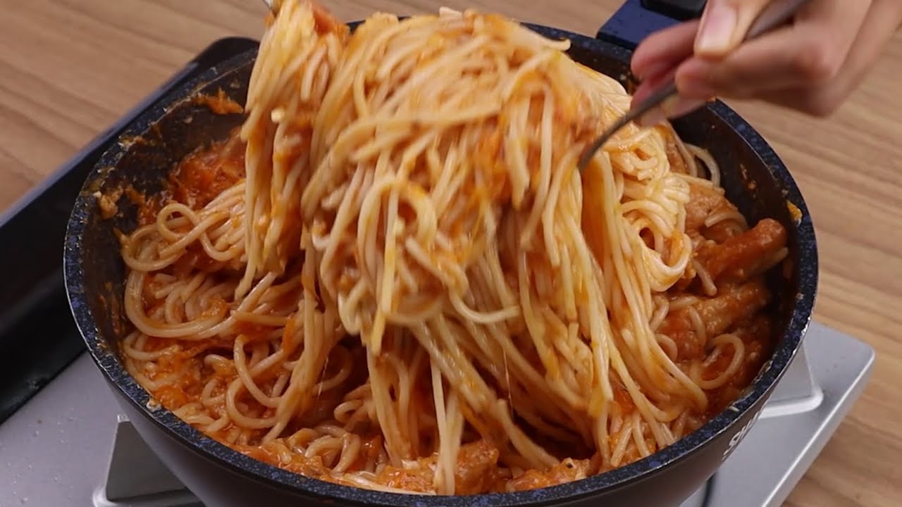 Быстрый и легкий рецепт. Спагетти по-американски.