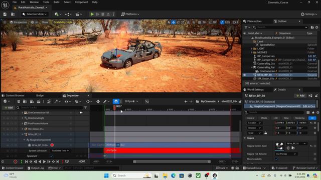 2. Niagara VFX in Sequencer