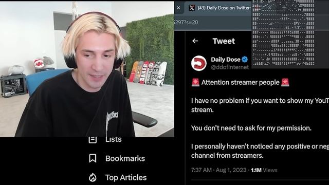 xQc Reacts to Mrbeast's Tweet on React Content смотреть онлайн