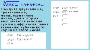 Кубический корень из  числа