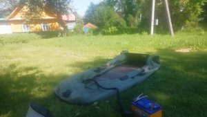 Починил старую лодку ПВХ "Фрегат 280 Е","Жидкой латкой", что из этого у меня вышло!? Накачаем-увиди