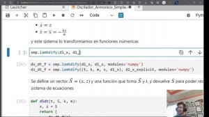 Oscilador Armónico Simple en Python y Sympy