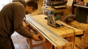 Распил погружной пилой SP6000 широкой доски