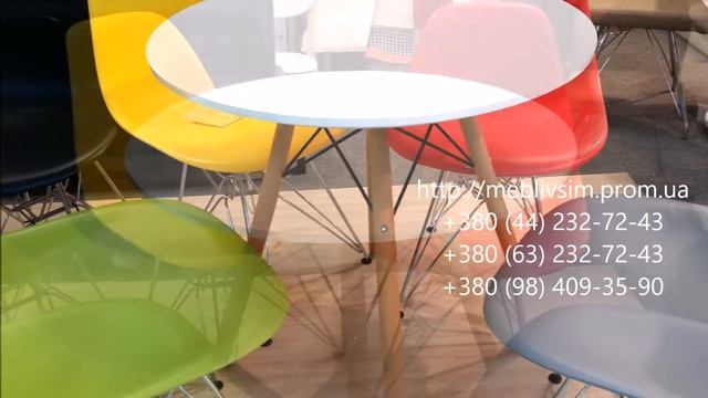 Белый стол. Стулья пластиковые АС-016 BRIGHT (Брайт)+ стол AC-017 смотреть онлайн