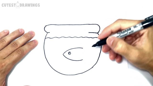 How to draw a Fishbowl Step by Step | Drawing a Fishbowl Acuarium смотреть онлайн