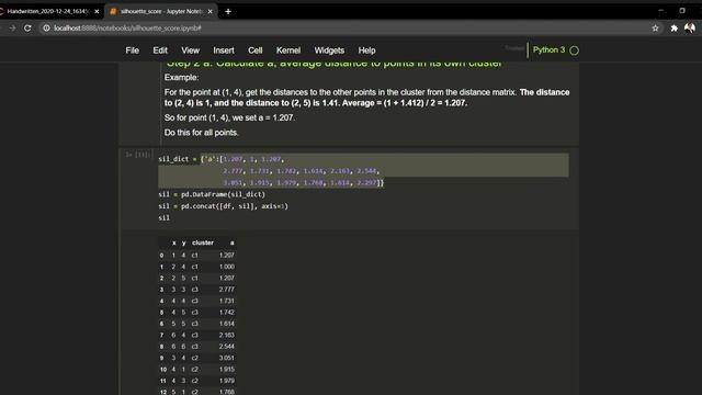 Silhouette Score (Python review)