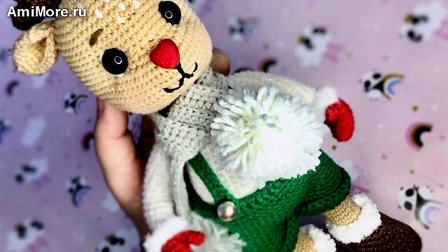Амигуруми: схема Оленёнок Руди. Игрушки вязаные крючком - Free crochet patterns. смотреть онлайн