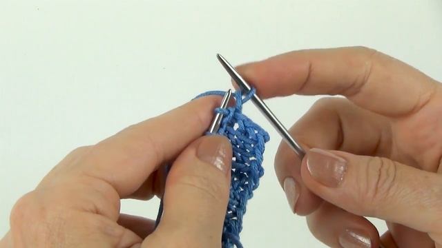 Узор спицами Ажурная шахматка