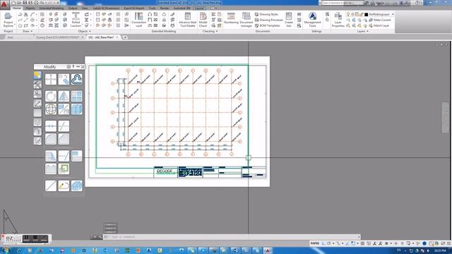 Generating Drawing from Autodesk Advance Steel 2016 & Editing on View Port смотреть онлайн