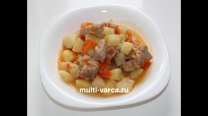 Вкусное жаркое из свинины с картошкой в мультиварке Редмонд