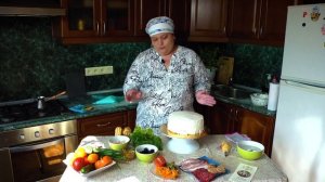 Мясной закусочный торт с эклерными коржиками