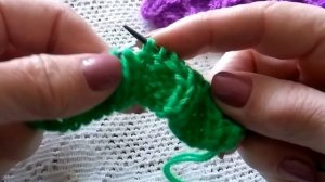 Рельефный узор спицами "Крупные соты".