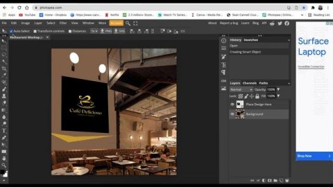 How to add a PSD Template on Photopea