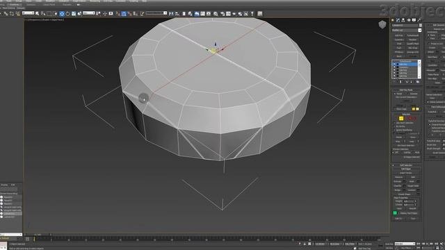 3d моделирование круглого дивана Giorgetti Solemyidae в 3dsMax. 3d Modeling. Round Stool.