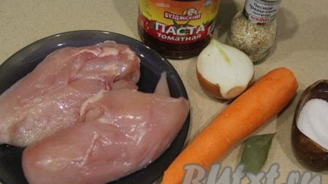 Подлива из куриного филе с томатной пастой