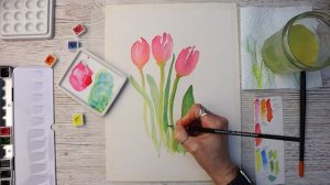 Watercolour for Beginners - Tulips