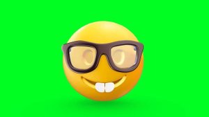 3D Nerd Face Emoji Loop Green Screen Animation | Royalty-Free | face emoji