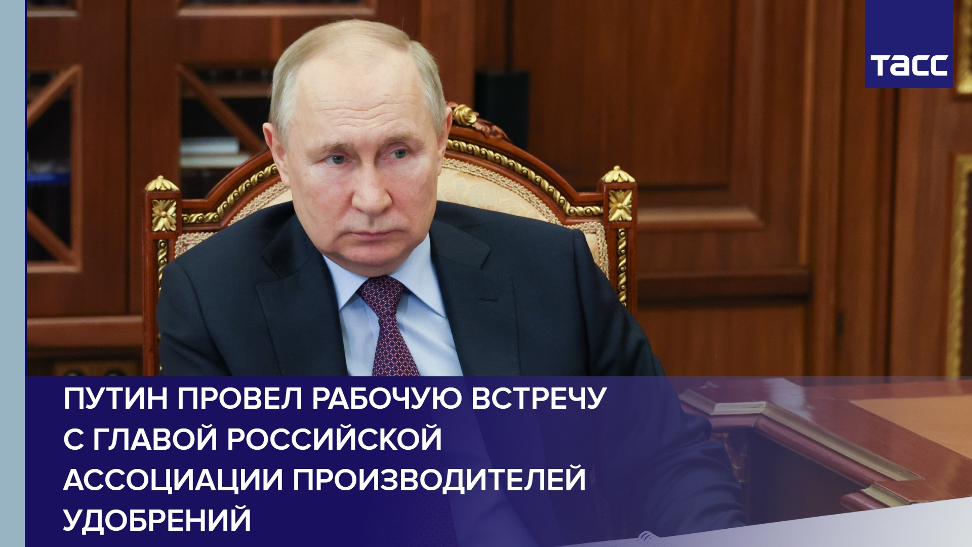 Путин провел рабочую встречу с главой Российской ассоциации производителей удобрений