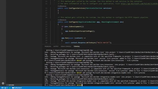 Создание чат-ботов используя Bot Builder SDK 4, часть 1 смотреть онлайн