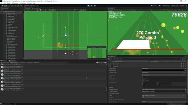 Unity Rhythm game development #6 : Play Score, Background Color, Max Speed 8X смотреть онлайн