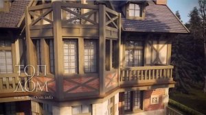 Проект дома в готическом стиле с мансардой