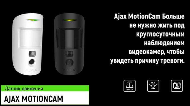 Комплект системы безопасности Ajax StarterKit Cam Plus  демонстрация работы датчика MotionCam