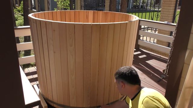 Японская Баня О-Фуро: Сборка Купели с Печкой смотреть онлайн