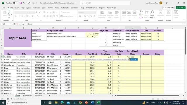 Exp19_Excel_Ch07_HOEAssessment_Employees | Exp19 Excel Ch07 HOEAssessment Employees|  Pearson MyLab