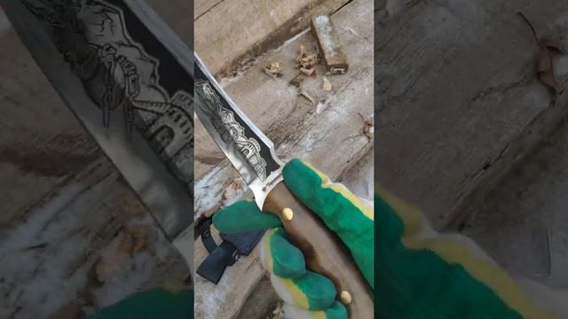 Русский разделочный нож Тарантул ручная работа из стали 65х13 смотреть онлайн