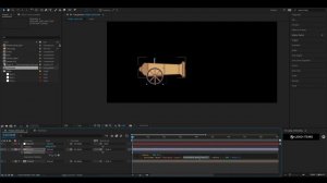 Создание модели и анимация выстрела пушки
