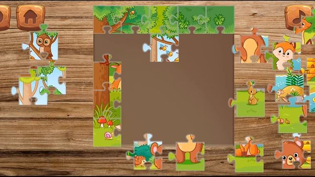 Smart Kids: improve fast thinking with lovely animals jigsaw game смотреть онлайн