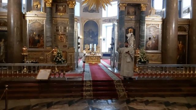 Божественная литургия в Казанском кафедральном соборе в Неделю 7-ю по Пасхе смотреть онлайн