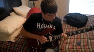 Tanner on his Epiphone SG