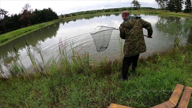 Хозяйство Воронова | Пруд | Вытащил крупного карпа на 3.850