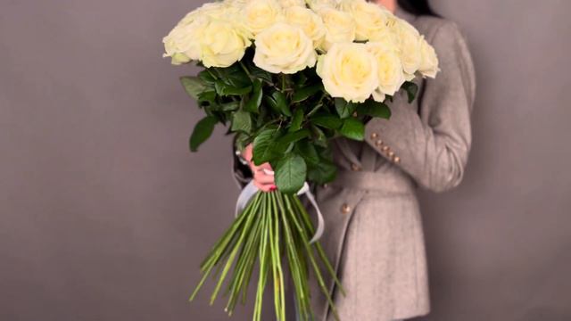 51 белая Роза 60 см под ленту | RozaGood смотреть онлайн