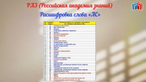 Расшифровка слова АС