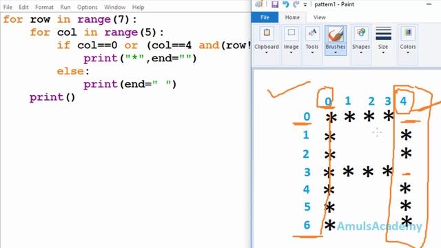 Python Pattern Programs - Printing Stars in  R Shape