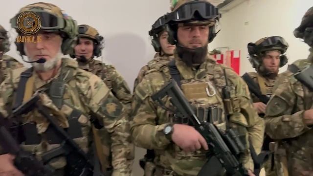Бойцы чеченских спецподразделений в зоне проведения специальной военной операци