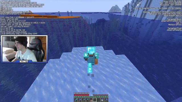 Showing AFK fishing loot & Mining - Minecraft Survival Island Livestream! смотреть онлайн