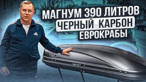 Обзор автобокс на крышу ЕD Магнум 390 с тиснением черный "карбон".