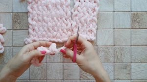 Розовый жилет из Ализе Пуффи за один вечер