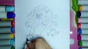 Как нарисовать русалку легко, просто и красиво для детей