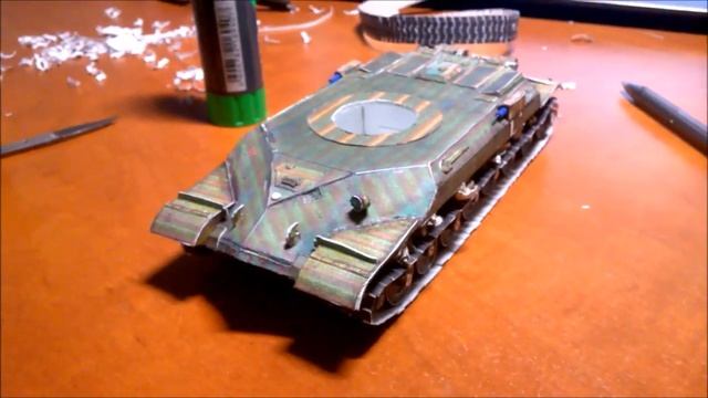 Моделирование, танк ИС 7 из бумаги (Часть 3) смотреть онлайн
