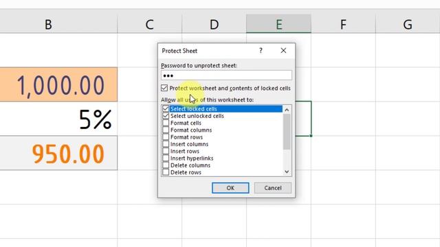 How to Protect a Sheet in Excel | Excel Sinhala Tutorials - 33