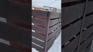 Ограждение для мусорных баков.Полимерпесчаная доска. kompozit54.com