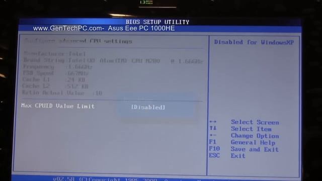 Asus EeePC 1000HE BIOS (720p HD) смотреть онлайн