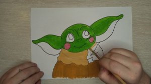 How to draw Baby Yoda / Как нарисовать Бейби Йоду / nice Baby Yoda / The Mandalorian / Мандалорец