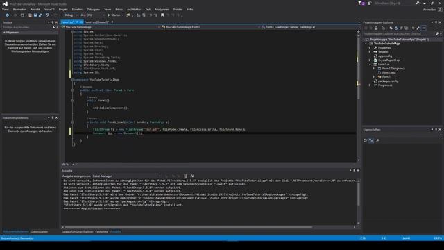 Let's Show #215 - C# Visual Studio .NET Tutorial - Create PDF with iText# смотреть онлайн
